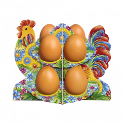 Decorative stand for 8 eggs - Petrikovka hen