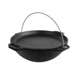 BriZoll WOK with cast iron pan lid, 8 L