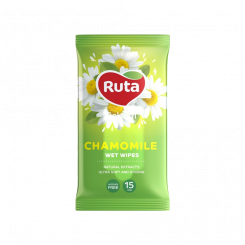 Салфетки влажные Ruta Selecta Chamomile 15 шт, с экстрактом ромашки