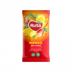 Салфетки влажные Ruta Selecta Mango 15 шт, с экзотическим манго