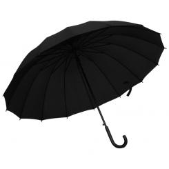 Зонт автоматический черный прогулочный зонт-трость 105/120 см