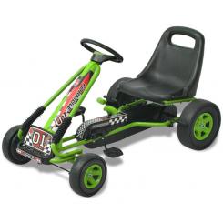Детский Go-kart Ручной тормоз Регулируемый по высоте Gocart Педальный автомобиль зеленый/синий