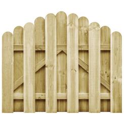 Сосновые садовые ворота Ворота для забора из пикетов Деревянные ворота 100x(75-195) см