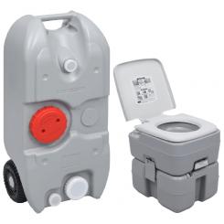 Tragbare Camping-Toilette mit Wasserbehälter