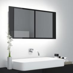 Светодиодный шкаф-зеркало для ванной комнаты 90x12x45cm шкаф-зеркало для ванной комнаты