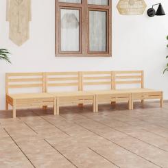Садовая мебель из массива сосны из 4 частей Лаунж-диван