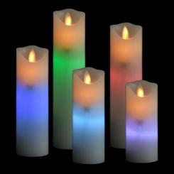 5-tlg. LED-Kerzen-Set Elektrisch mit Fernbedienung