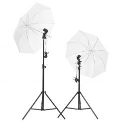 Комплект фотостудийного освещения со штативами и зонтами