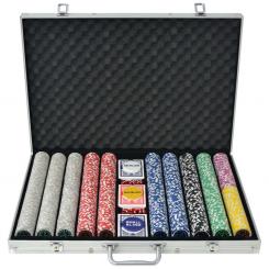 Pokerkoffer Alu Koffer Pokerset Poker Set 500/1000 Laser Pokerchips