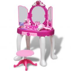 Детский туалетный столик с 3 зеркалами и светом/звуком