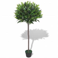 Künstlicher Lorbeerbaum mit Topf Kunstpflanze Dekopflanze 120/125 cm Grün