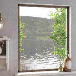 Insektenschutz für Fenster Braun 100x120 cm