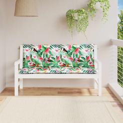 Garden bench cushions 2 pcs. Multicolored 150x50x7 cm fabric