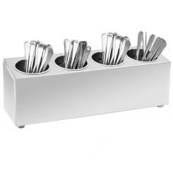 Cutlery tray 4 compartments rectangular stainless steel