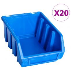 Stapelboxen 20 Stk. Blau Kunststoff
