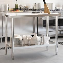 Küchen-Arbeitstisch 110x55x85 cm Edelstahl