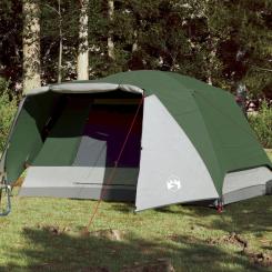 Campingzelt 6 Personen Grün Verdunkelungsstoff Wasserfest