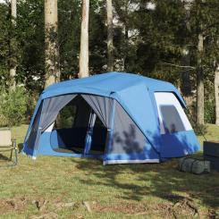 Campingzelt 10 Personen Blau 443x437x229 cm