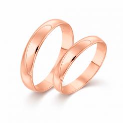 Wedding ring in 585 rose gold, high polish finish, width approx. 3.5 mm. / Price for 1 ring each