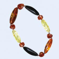amberchain made of genuine amber, width about 8-9 mm