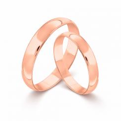 Zeitlose Trauringe in 585 Rotgold