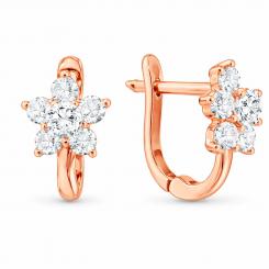 Ohrhänger aus 585 Rotgold, mit Zirkonia