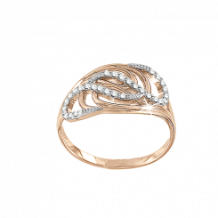 Women's ring with zirconia