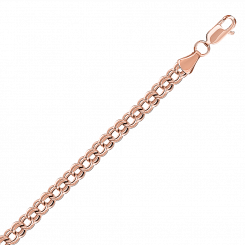 Gold chain, Russian red gold 585, width approx. 5 mm, weight in 50 cm approx. 11,14 gr.
