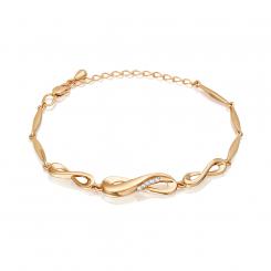 Elegant bracelet in 585 rose gold with infinity element and zirconia