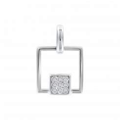 Anhänger aus 925er Silber mit Zirkonia, Größe ca. 10x10 mm, Höhe ca. 16 mm