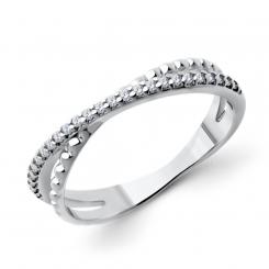 Ladies' ring in 925 silver with zirconia