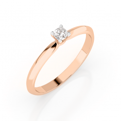 Verlobungsring aus 585 Rotgold mit Brillant ca. 0,10 ct. GSI