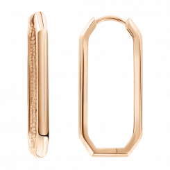 Moderne Ohrringe aus Rotgold 585, Höhe ca. 29 mm