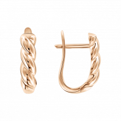 Ohrringe aus 585er Rotgold, Höhe ca. 15 mm