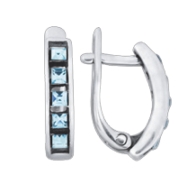 Schöne Ohrhänger aus 925er Silber mit Zirkonia, Höhe ca. 16 mm