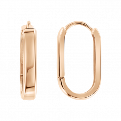 Schlichte Ohrhänger aus Rotgold 585, Höhe ca. 17 mm