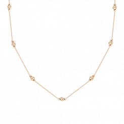 Collier aus 585er Rotgold mit kleinen dekorativen Zwischenelementen