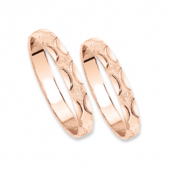Wedding rings in red gold 585, width approx. 3.0 mm. / Price for 1 ring