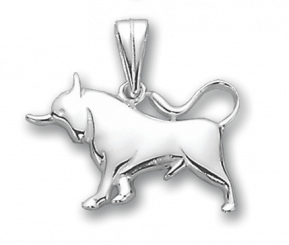 Attraktiver Anhänger Sternzeichen – Stier 20.04. – 20.05., Silber 925, Höhe ca. 23 mm