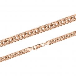 Beautiful chain and/or bracelet made of 585 red gold, width approx. 6 mm, weight in 19 cm approx. 6,27 gr., weight in 50 cm approx. 16,20 gr.