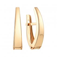 Earrings, russian red gold 585, height approx. 18 mm