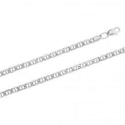 Lovely chain made of silver 925, type of weaving - anchor, width approx. 4 mm, weight in 50 cm approx. 8.2 g.