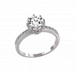 fine Ladies Ring, Silver 925, zirconia