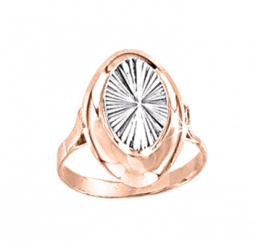 Attractive women's ring, russian red gold 585