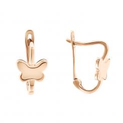 Earrings, russian red gold 585, height approx. 12 mm, weight of the piece of jewelry: approx. 1,13 gr.