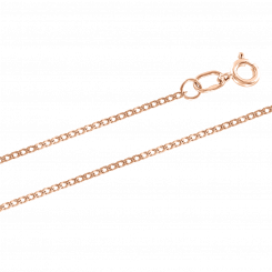 Precious gold chain and bracelet, russian red gold 585, width approx. 2 mm, weight in 45 cm approx. 2,03 gr.
