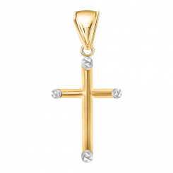 Beautiful pendant cross, yellow gold 585, height approx. 29 mm