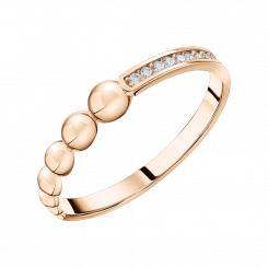 Attractive women's ring, Russian red gold 585, with cubic zirconia