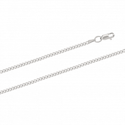Elegant chain made of 925 sterling silver, curb link design, width approx. 2 mm