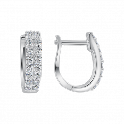 Schöne Ohrhänger, Silber 925, mit Zirkonia, Breite ca. 3 mm, Höhe ca. 15 mm